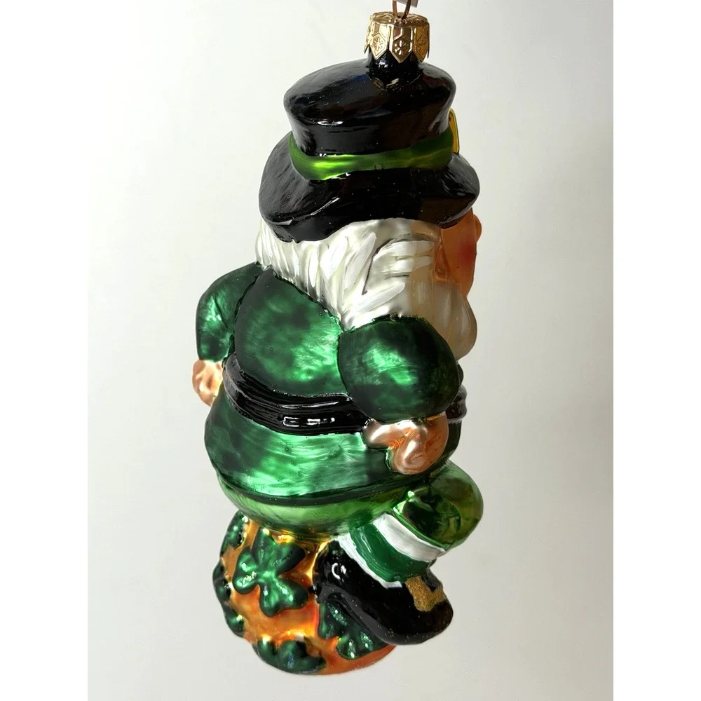 Christopher Radko Blarney Dance Leprechaun Glass Ornament Poland Tag 1999 Box